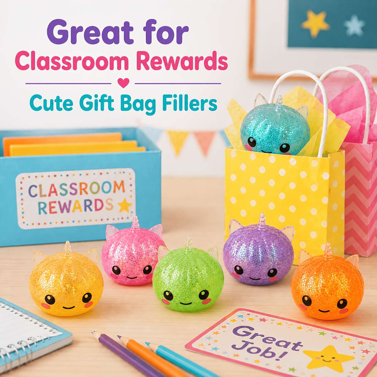 Squeezable Toys Style 2 Random Buns 2 Tops 2 Bases 6Pcs
