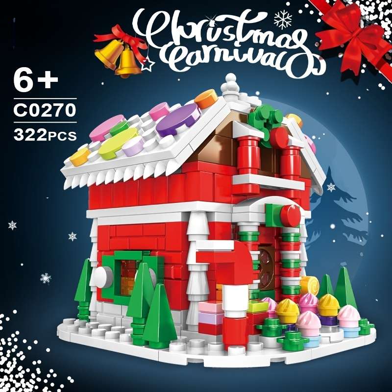 3D Building Model Puzzle Set Color Gingerbread House  322 Pcs