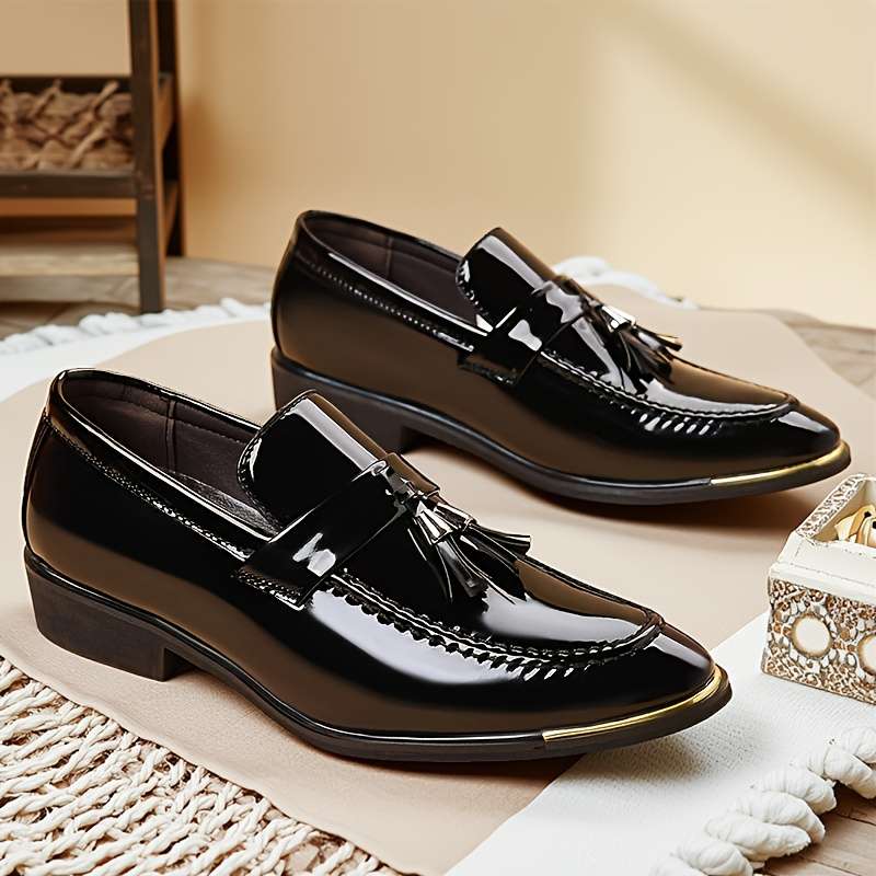 Mens Leather Shoes Color Black Sizeuk 5