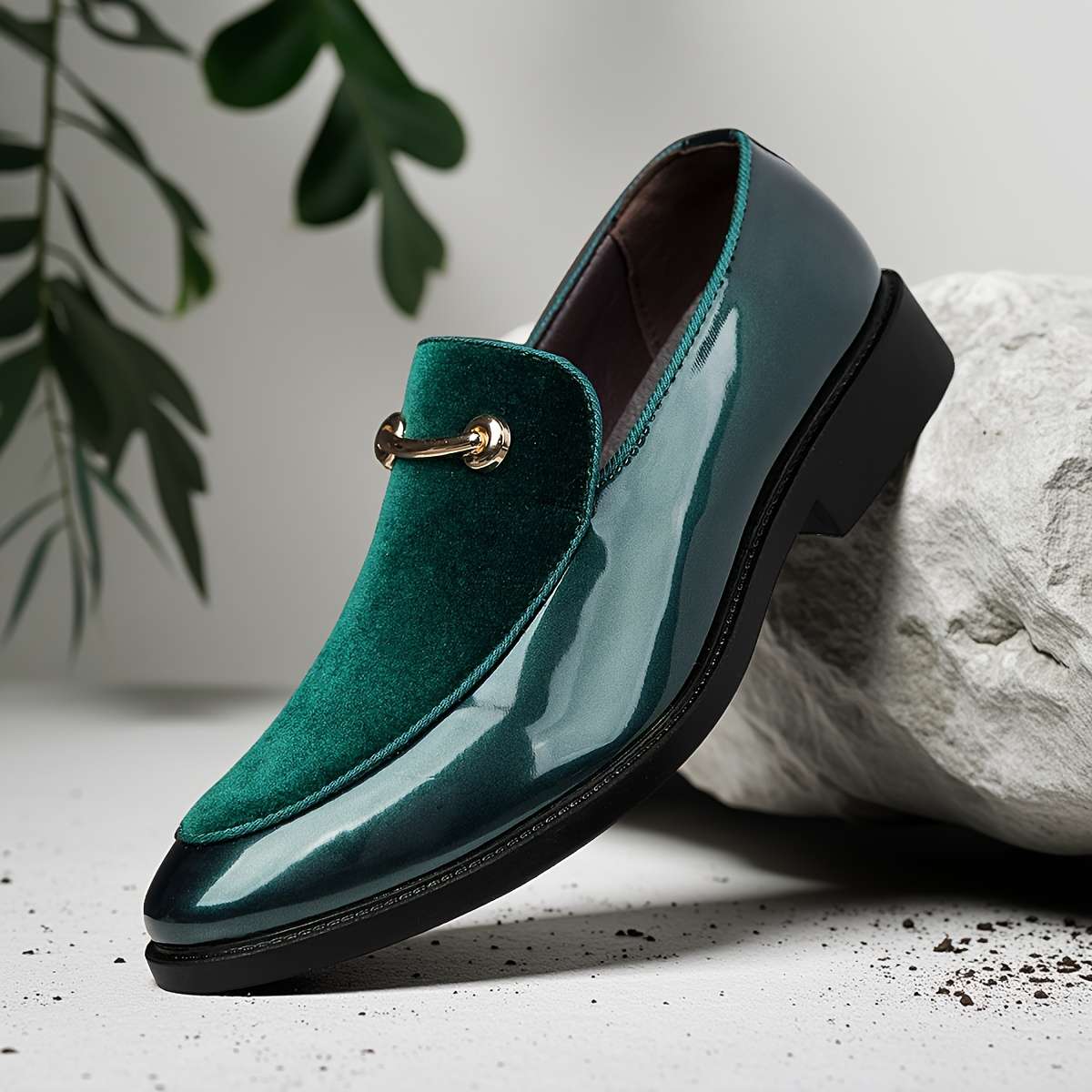 Mens Leather Shoes Color Green Sizeuk 10