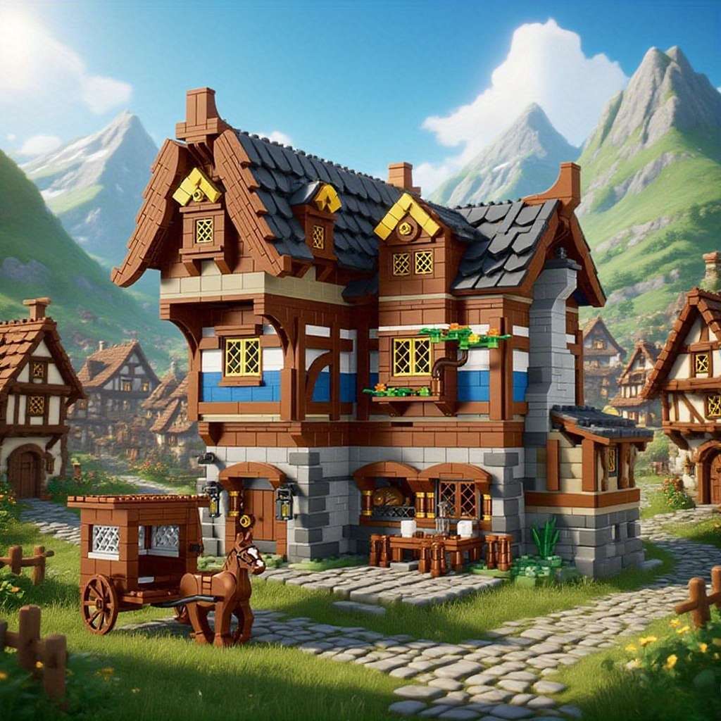 3D Building Model Puzzle Set Model Mk 033002