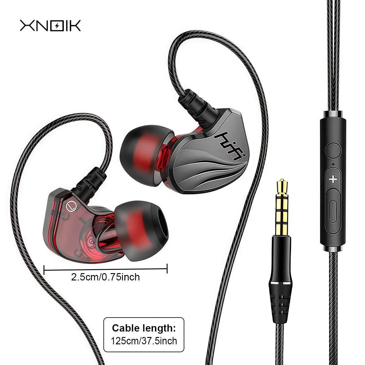 Wired Headphones Grey Items Style A 3.5Mm Earphone