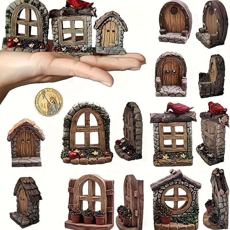7Pcs Fairy Garden Resin Decorations