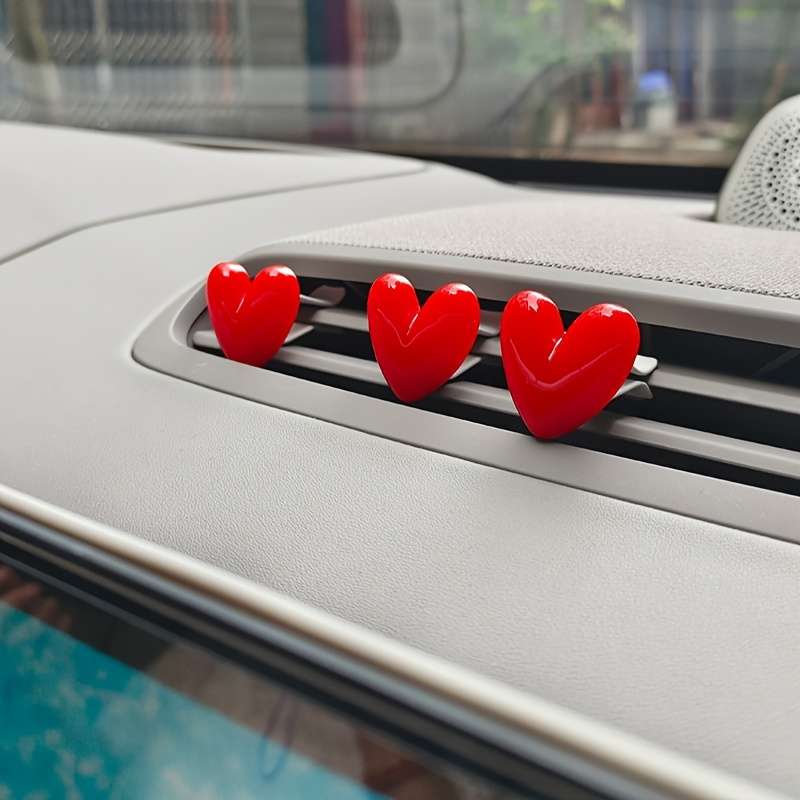 Car Interior Decor 3Pcscolor Red