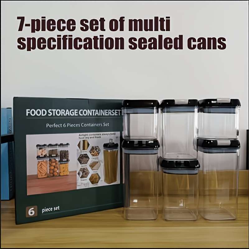 Sealed Jar Color Black 7Piece Set