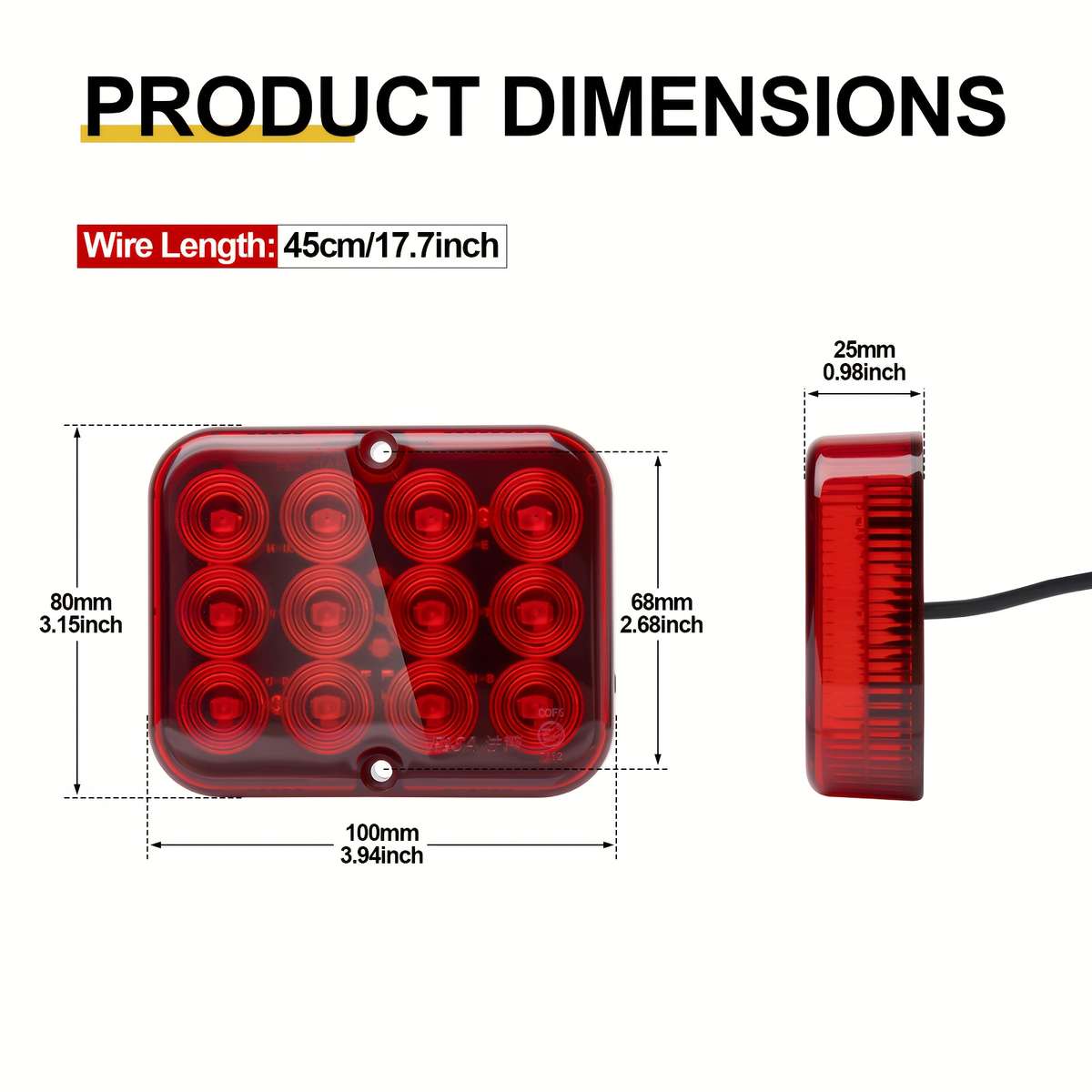 Car Lights Quantity 2Pcs