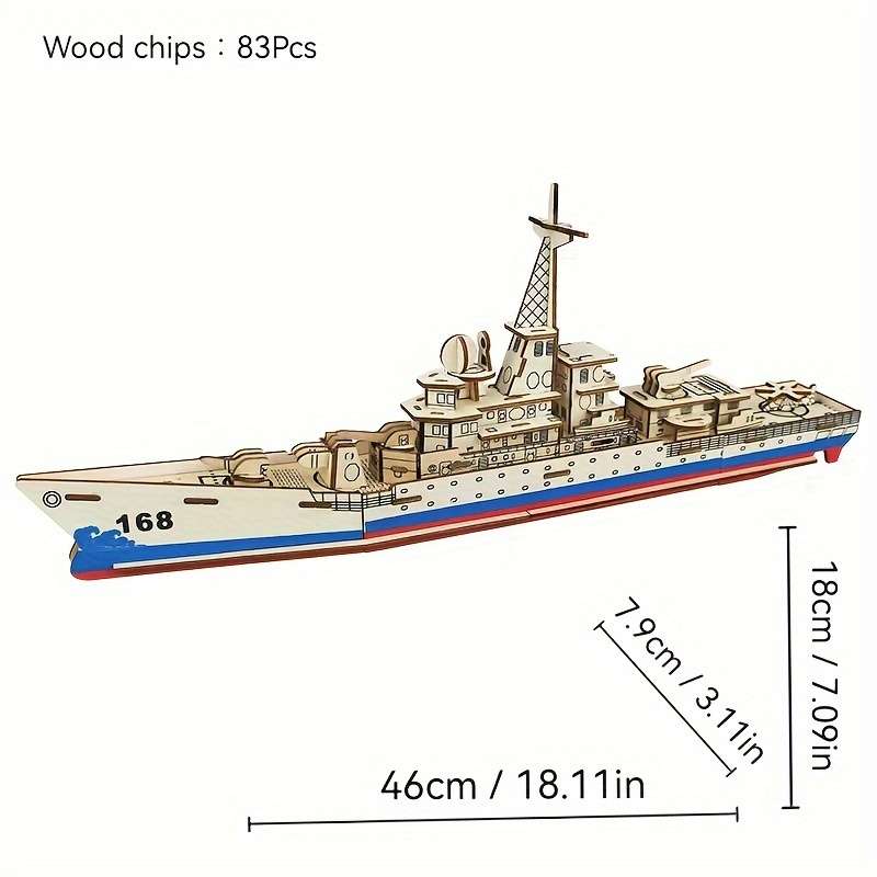 3D Jigsaw Puzzle Model Ship Style Destroyer
