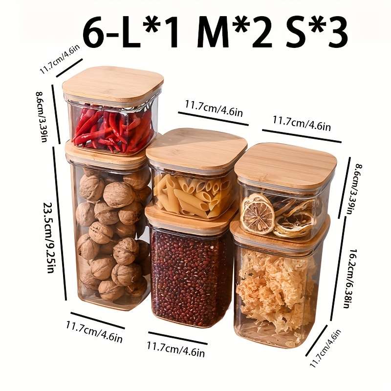 Sealed Jar Color Transparent White Size6 Jianl*1 M*2 S*3