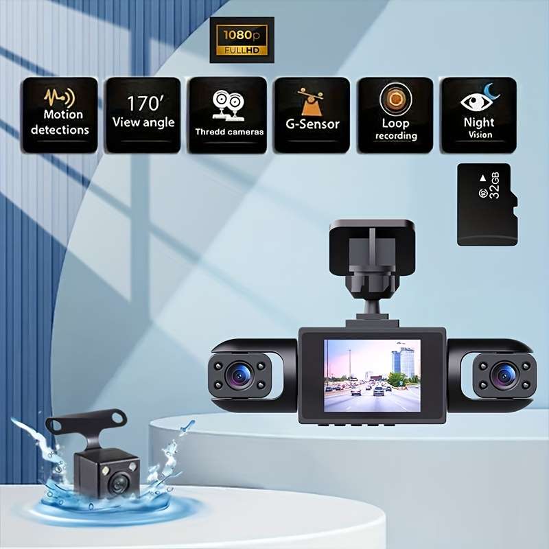 Dashcam Items 4 Channels Dash Camera Capacity32G Card