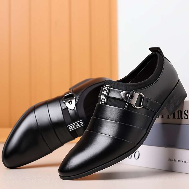 Mens Leather Shoes Color Black Sizeuk 10