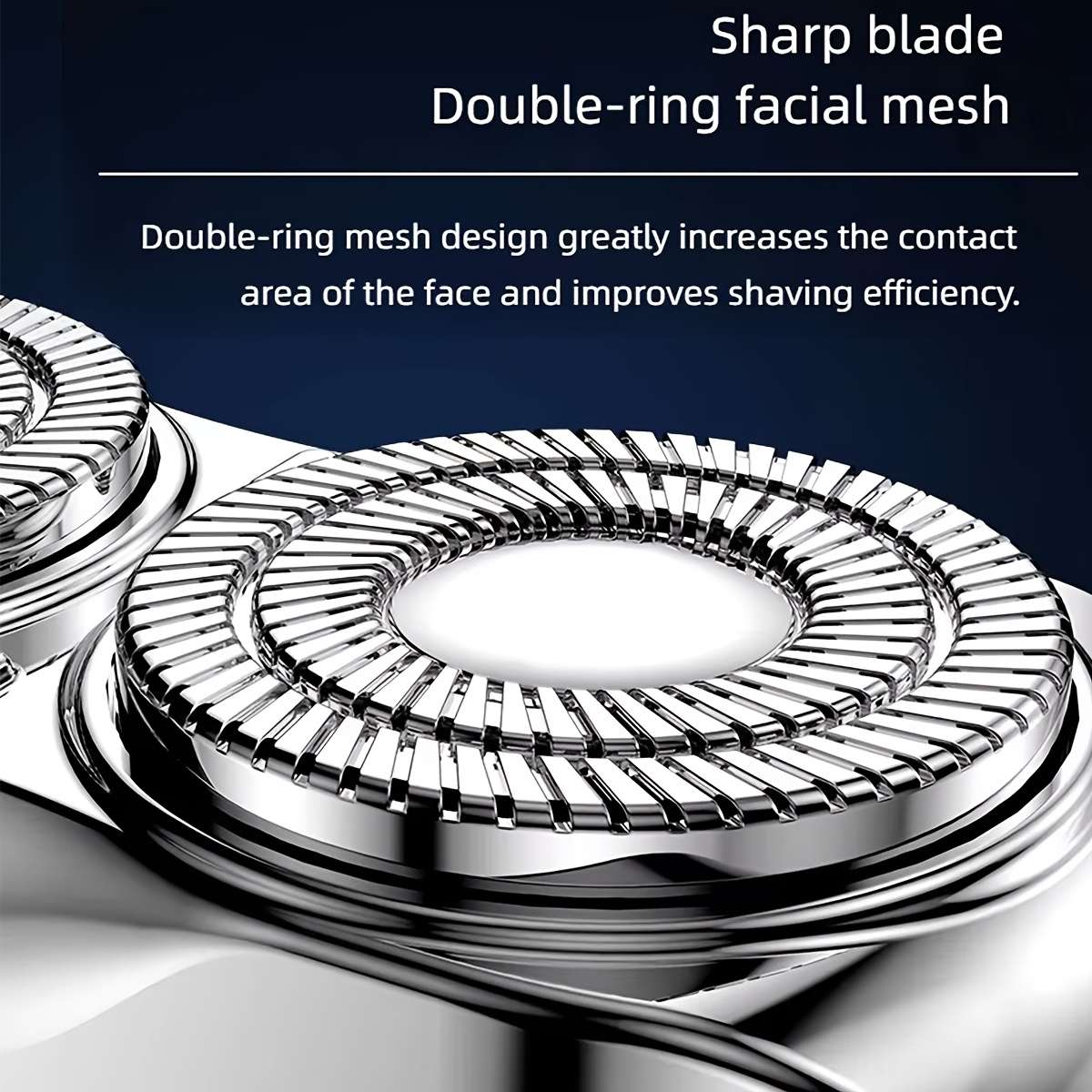 Sleek Durable Waterproof Smart Cordless Mini Electric Shaver Gift Giving Blue