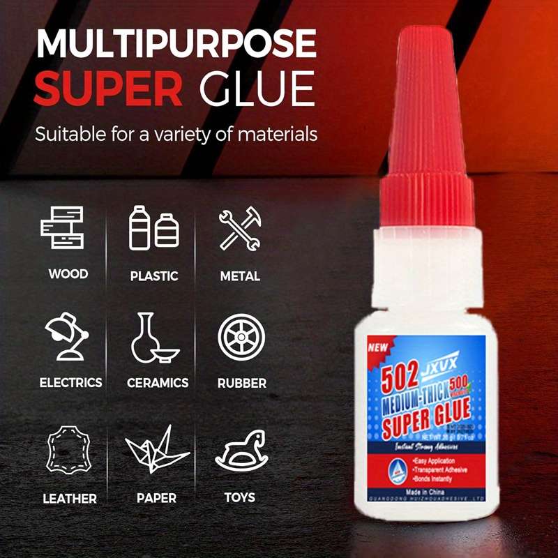 Professional Non Toxic 502 Super Glue Instant For Diy Crafting 20Ml White