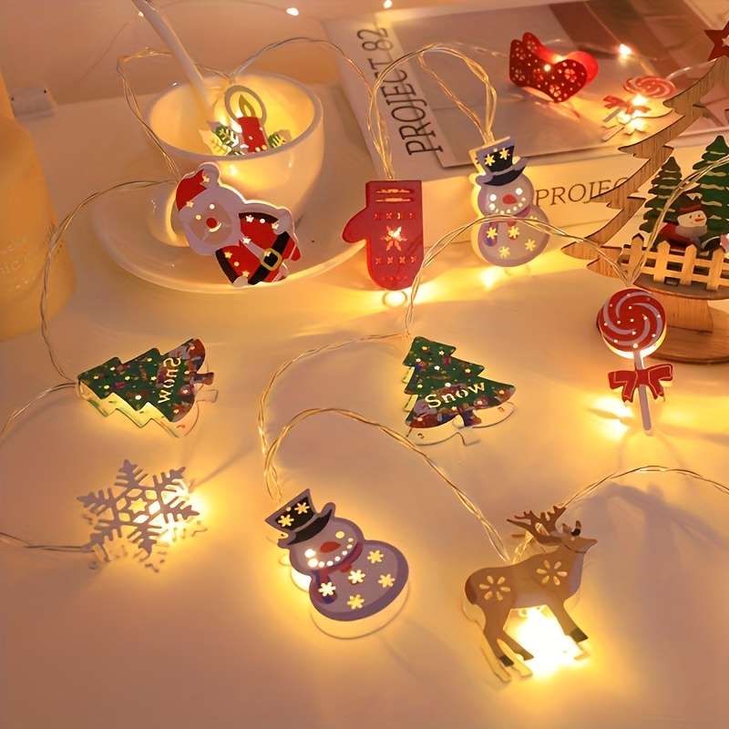 Christmas Lights 10 Christmas Mix And Match Size 3 Meters 20 Light Battery