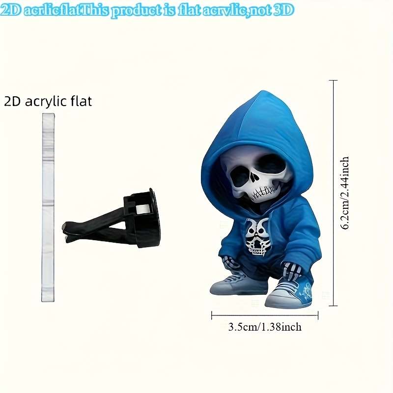 Car Interior Decor Color Red Skull