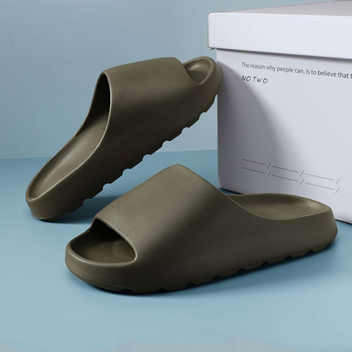 Men Slippers Summer Style Black Size Uk 7.5