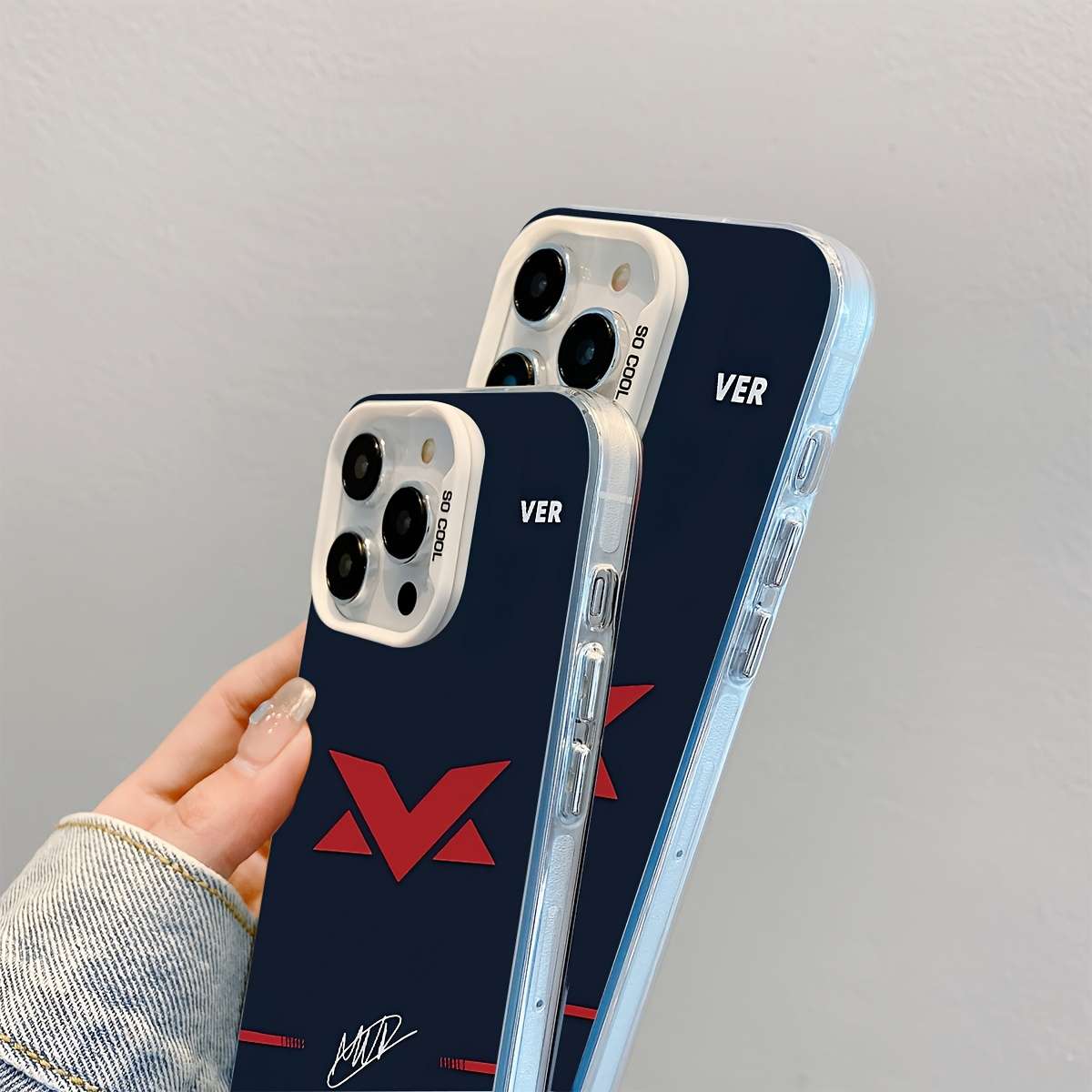 1Pc Mixed Color For iPhone 14 Pro Max F1 VER Signature Design Phone Case