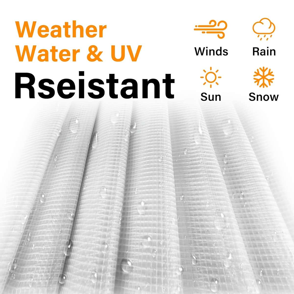 Transparent Rainproof Fabric Color White Size3M*3M