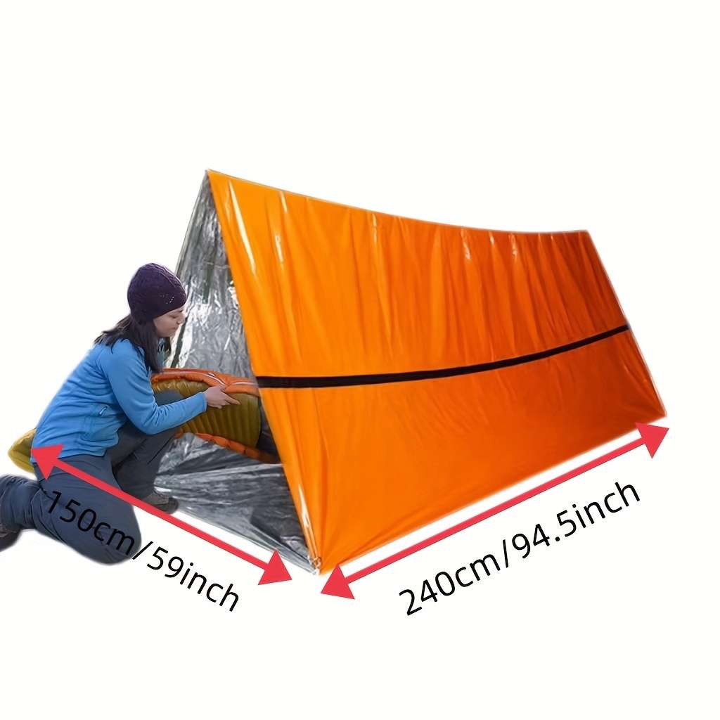 Premium 1 Tent 1 Sleeping Bag Combo Set Orange Sleeping Bag Outdoor Hiking Tent
