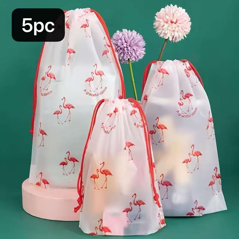 Storage Bag Items Flamingo Quantity5Pcs