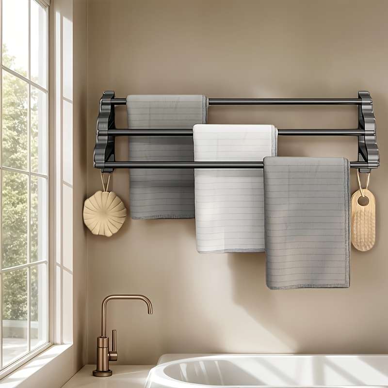 Bathroom Storage Rack Model 40Cm16Threebar Towel Rack