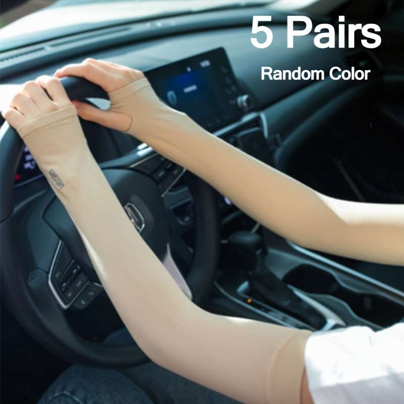 Sunscreen Sleeves Color Random Color 5 Pairs