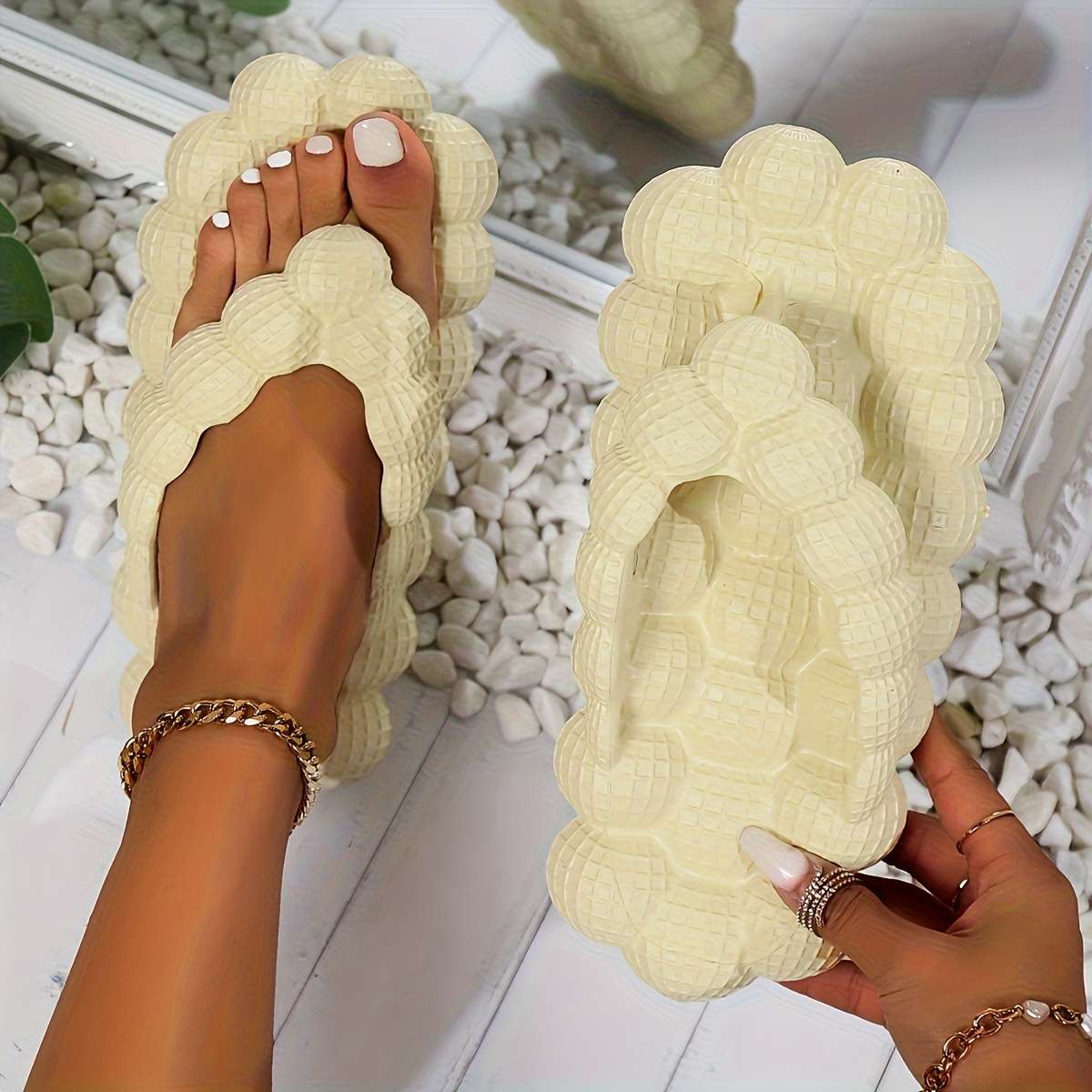 Ladies Summer Flip Flops Black Uk 6.5-7