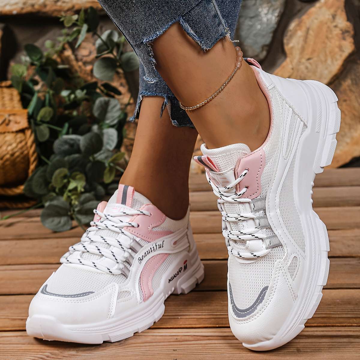 Women S Sneakers Color Pink Sizeuk 4.5