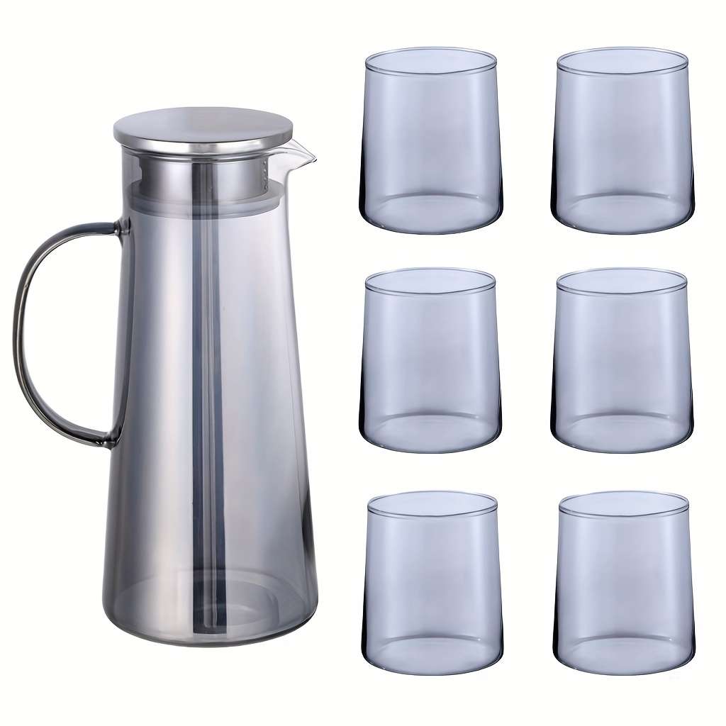Water Cup Color Ash Grey Quantity7 Pcs 1 Jug 6 Cups