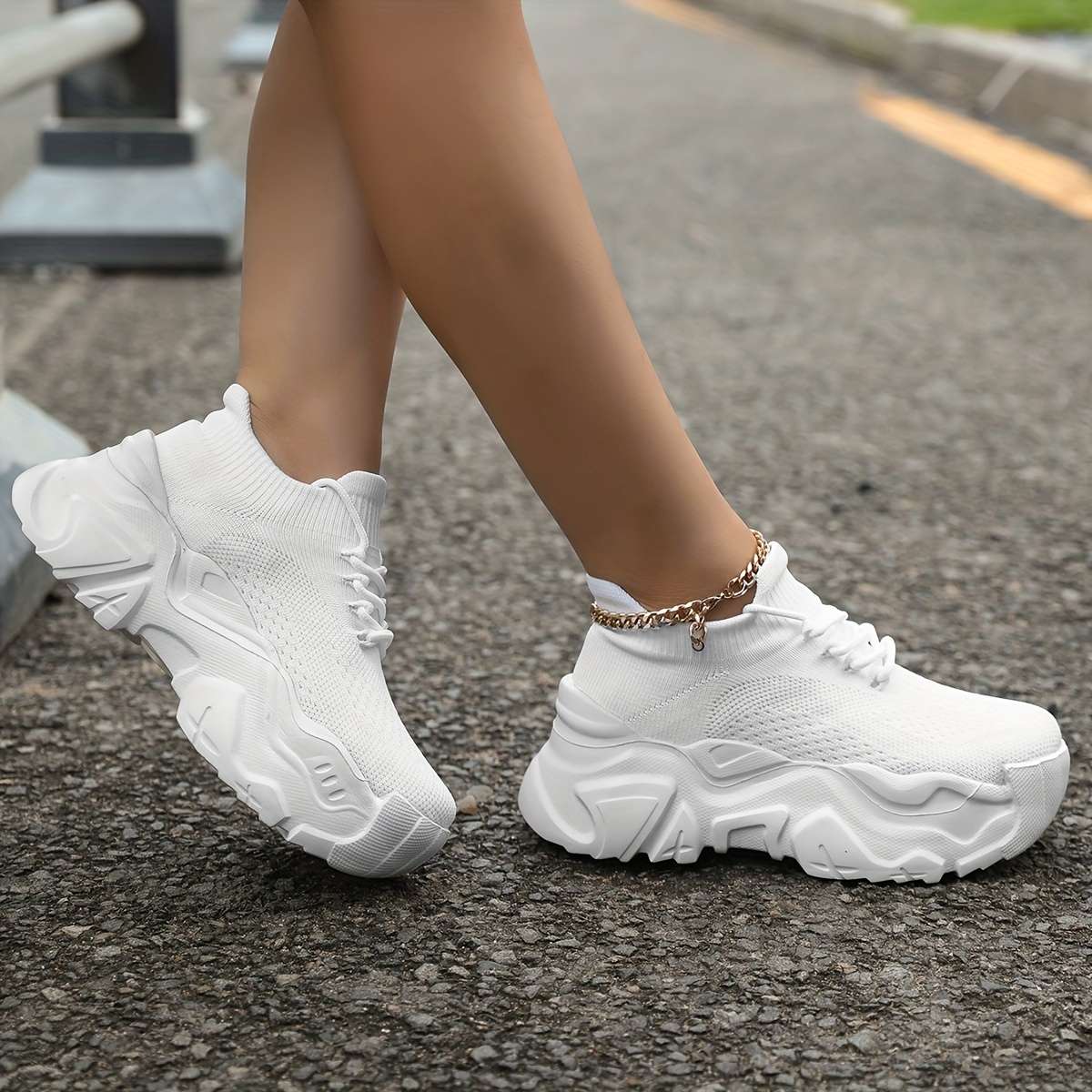 Women S Sneakers Color White Sizeuk 7.5