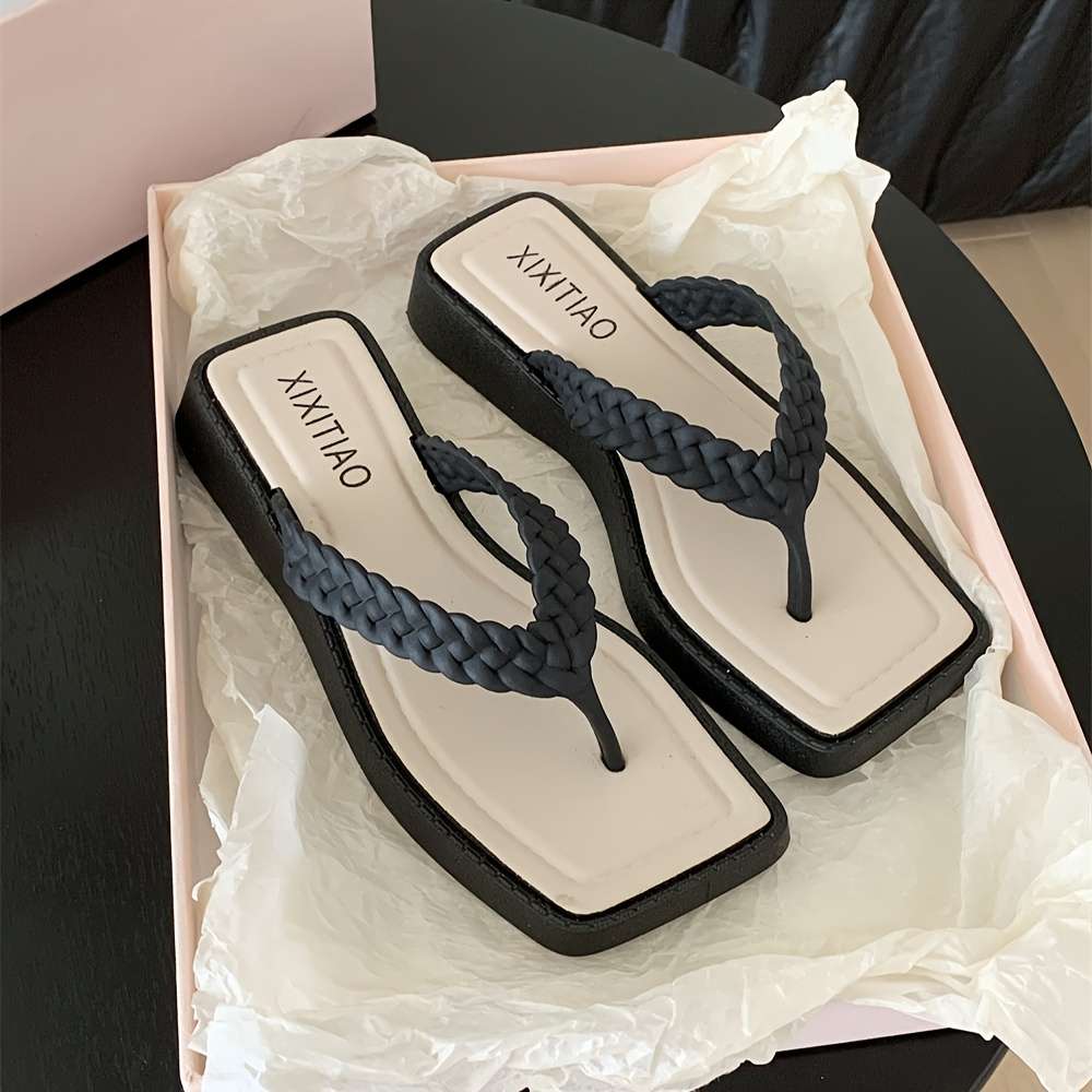 Ladies Summer Flip Flops Apricot Uk 4.5-5
