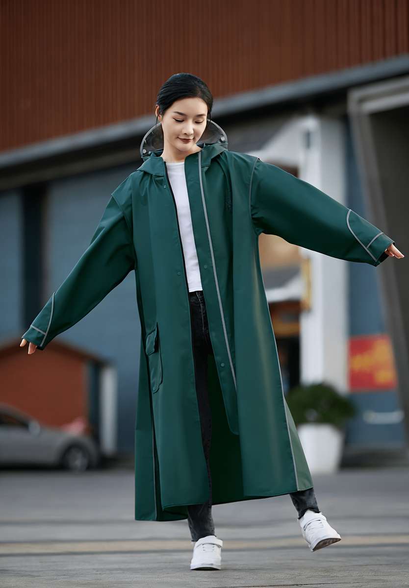 Raincoat Black Size Asian L