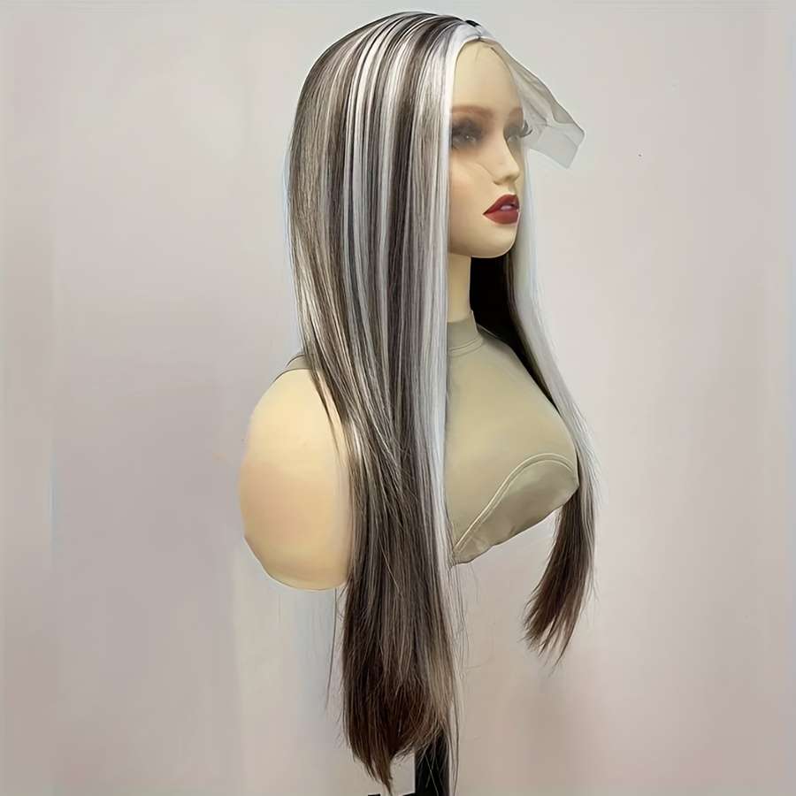 Gradientgrey Mens Wigs Hair Length 76.2Cm