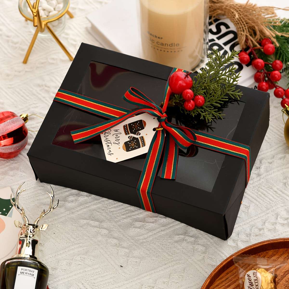 Christmas Gift Boxes Color Green Style Color Gift Box