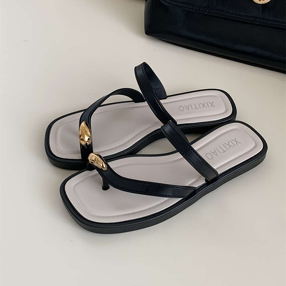 Ladies Summer Flip Flops Apricot Uk 4.5-5