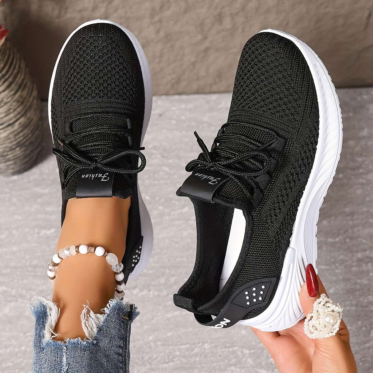 Women S Sneakers Color Black Sizeuk 4