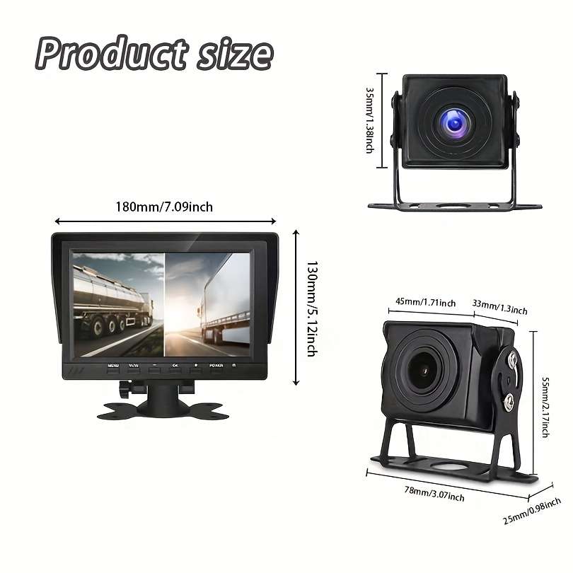 Dashcam Model 7 Inch Ahd Display   4 Channel Starlight Camera