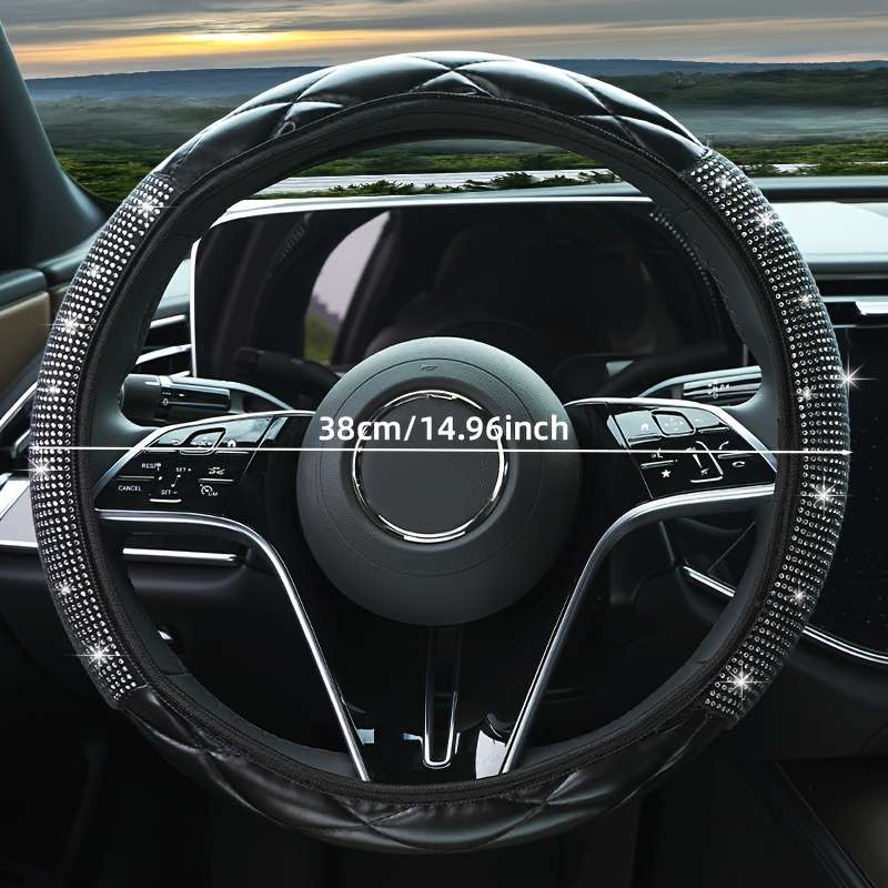 Car Steering Wheel Cover Black