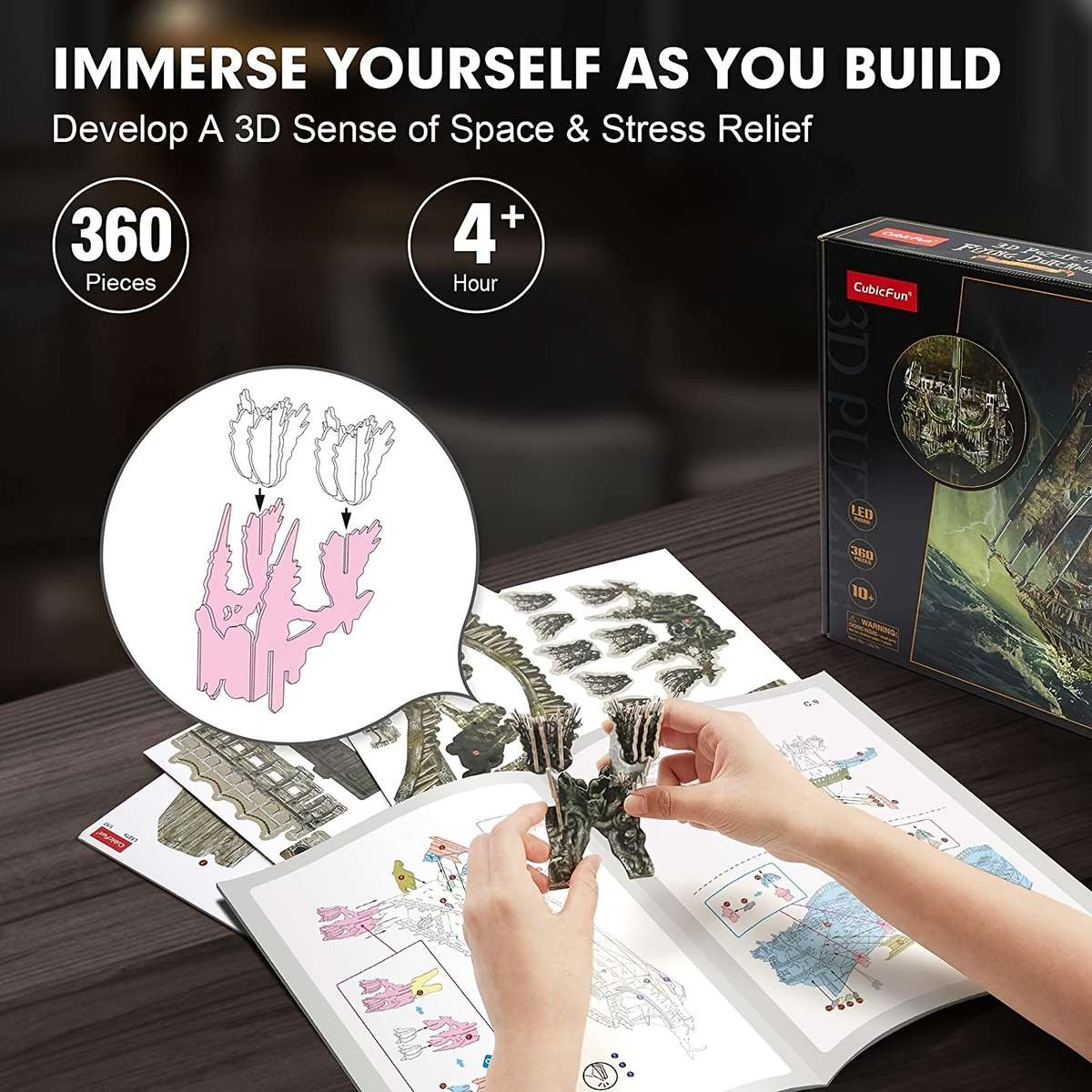 3D Jigsaw Puzzle Model Ship Items Flying Dutchman