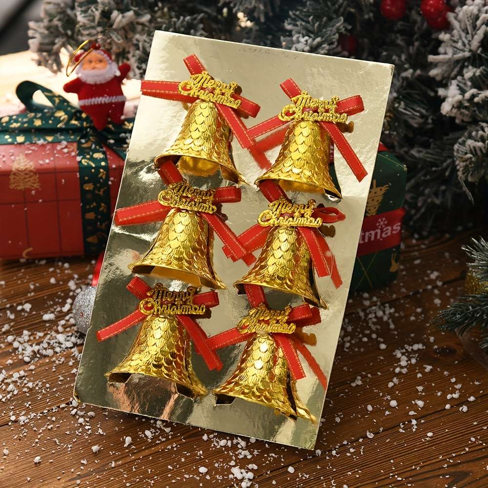 Christmas Decorations Items 6Pcs Cellular Bell 4.5Cm