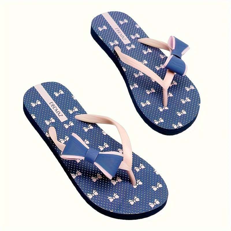 Ladies Summer Flip Flops Royal Blue Uk 4