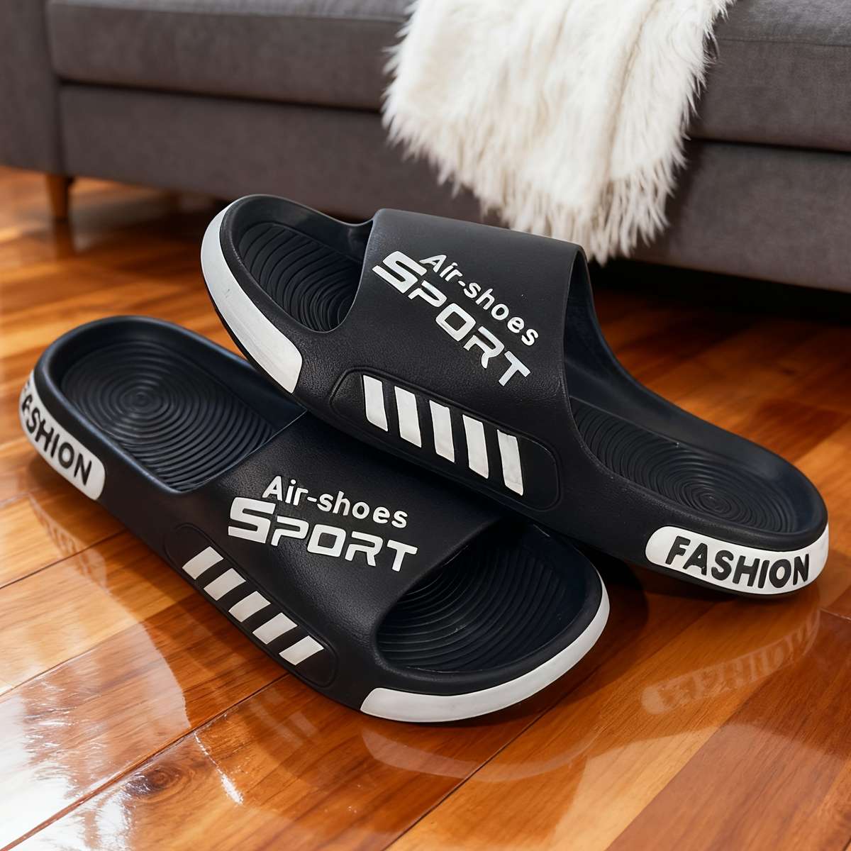 Men Slippers Summer Style White Size Uk 7.5