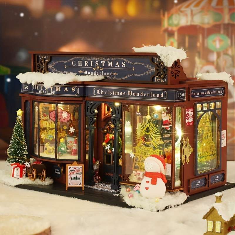 Building Toy Architectural Model Toy Set Style Christmas Wonderland