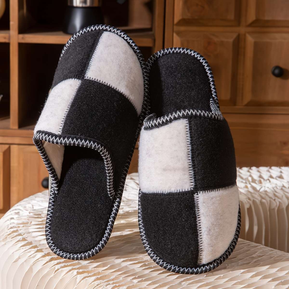 Cotton Slippers Color Grey Sizeuk 7.5-8