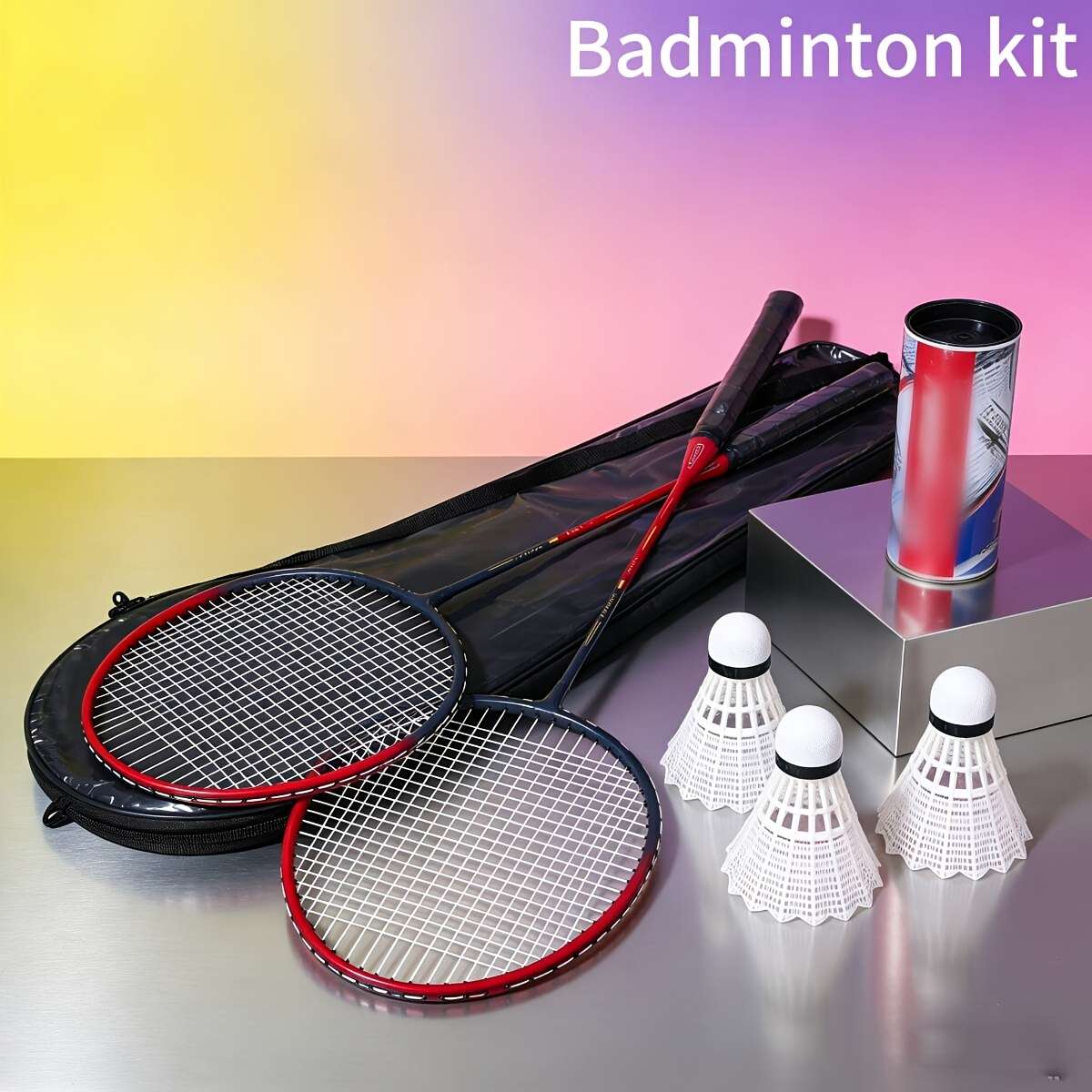 Badminton Racket Model 2 Rackets  Storage Bag  3 Balls Applicable Peopleadult