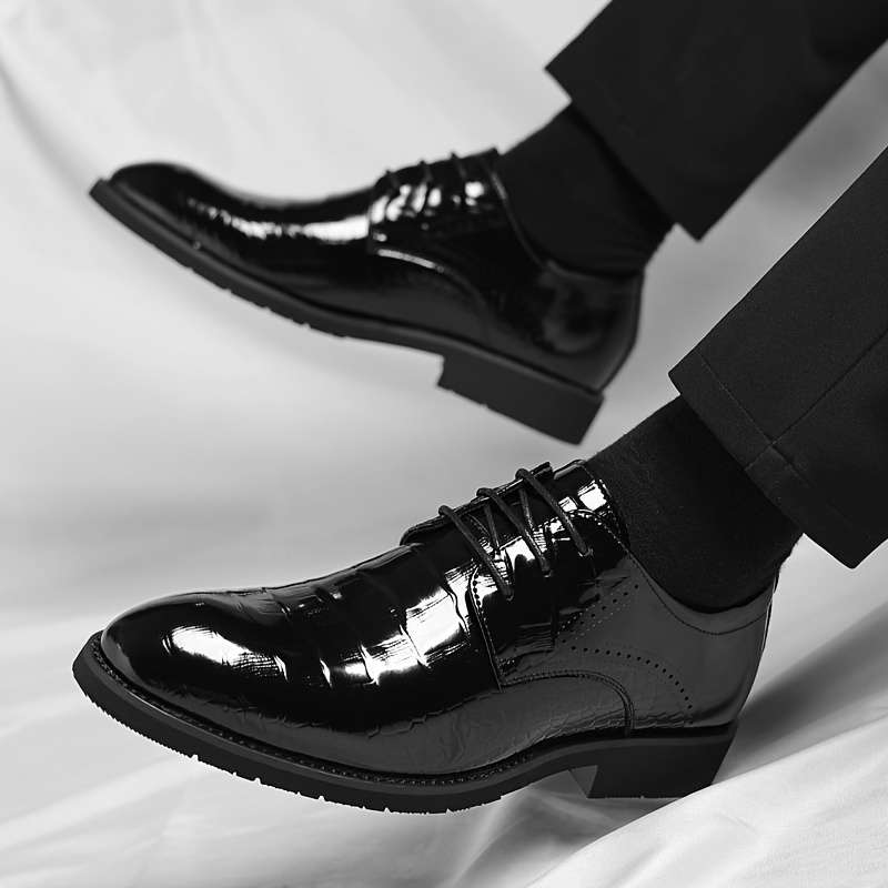 Mens Leather Shoes Color Black Sizeuk 9