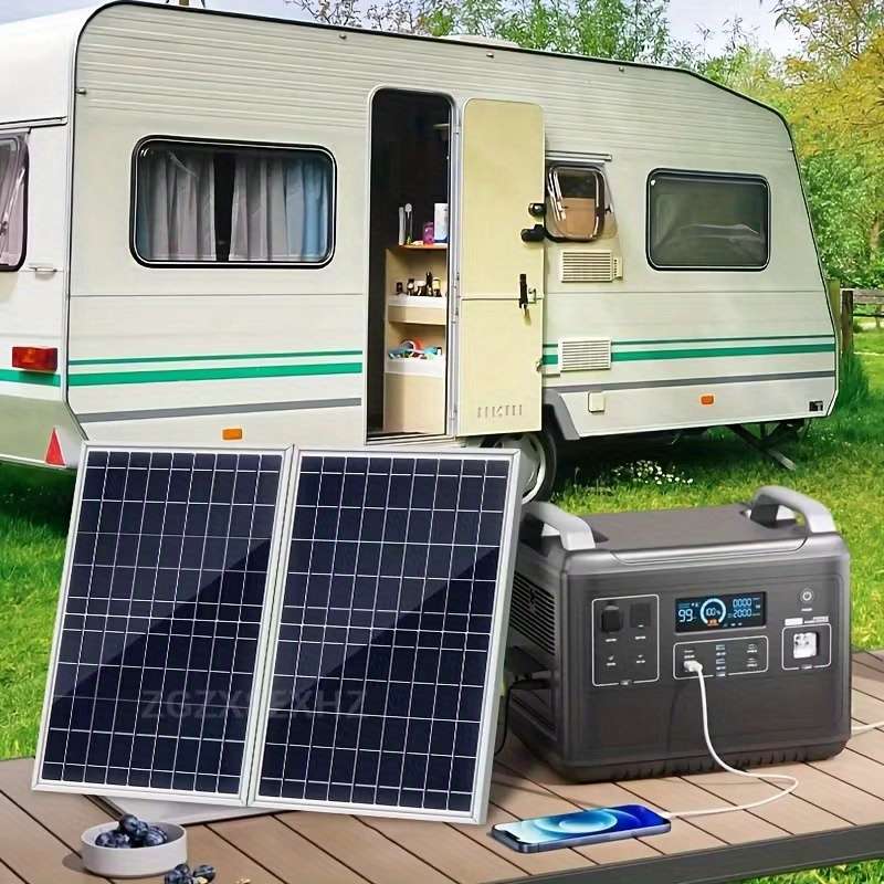 Solar Panel Model 2Pcs Solar Panels Add 2Pcs 100A Controllers