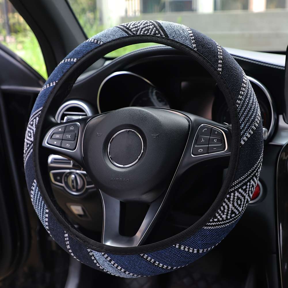 Car Steering Wheel Cover Red And Yellow Strips