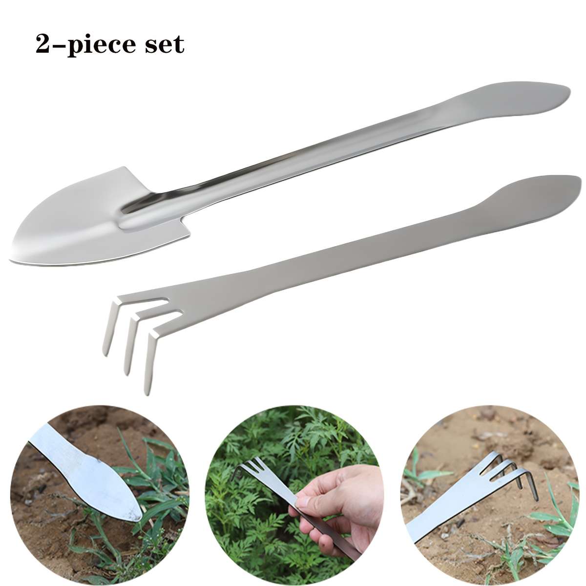 2Pcs Stainless Steel Transplanting