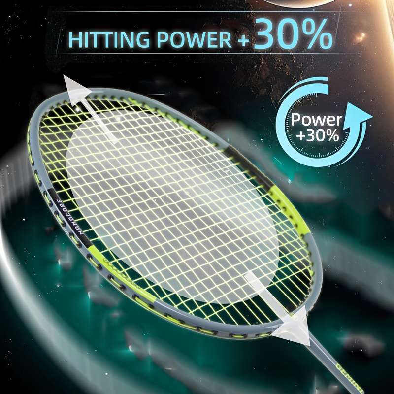Badminton Racket Color Luminous 2Pcsfree Bag