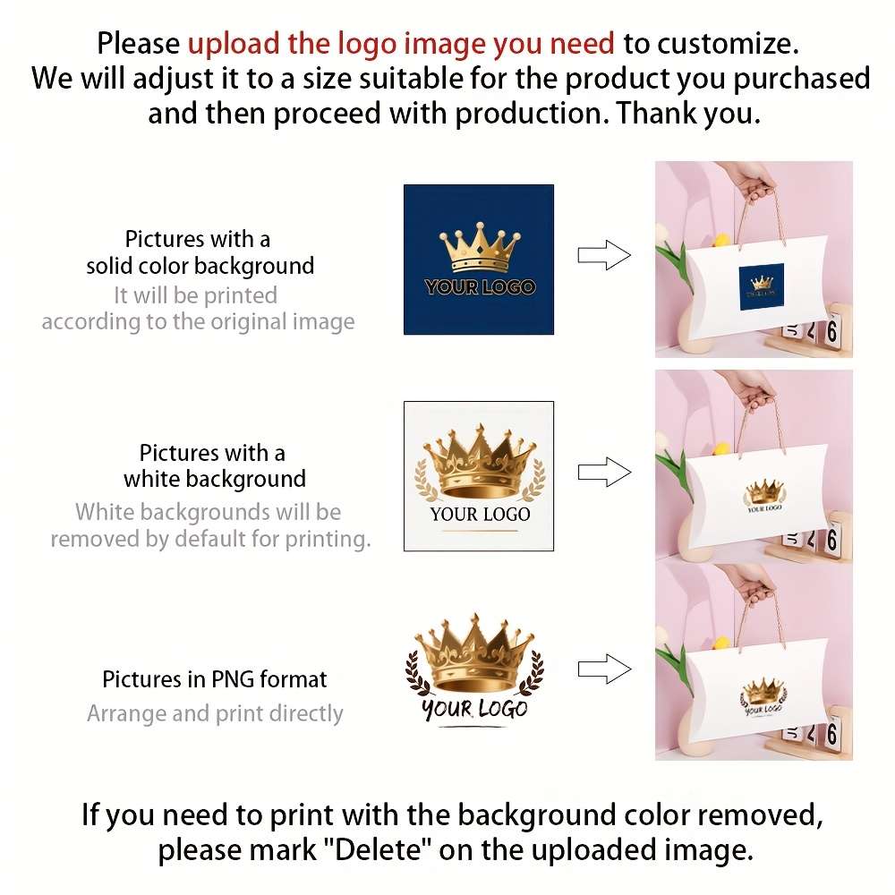 Christmas Gift Boxes Color Pillow Box With Rope Pink-10Pcs Style Color Printing Image Logo